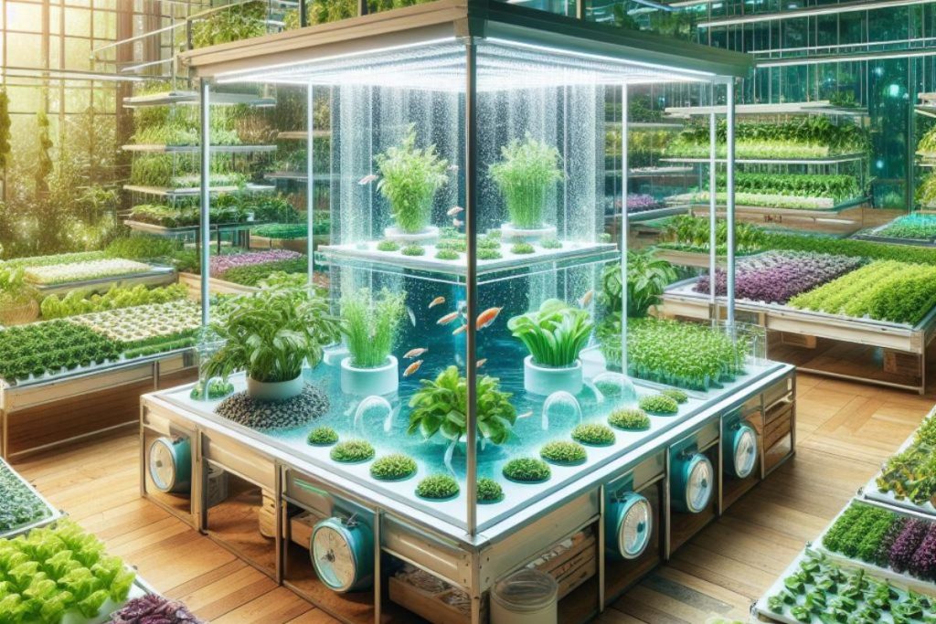 A visually appealing image showcasing the advantages of commercial aquaponics systems.
