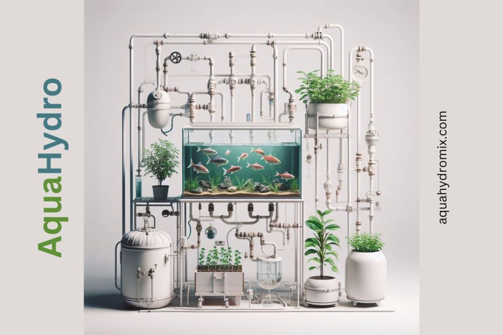 An engaging visual representation of the Aquaponic Cycle unfolds in a high-tech environment.