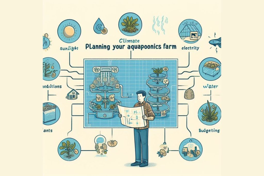 Picture showcasing the Planning of Aquaponics Farm
